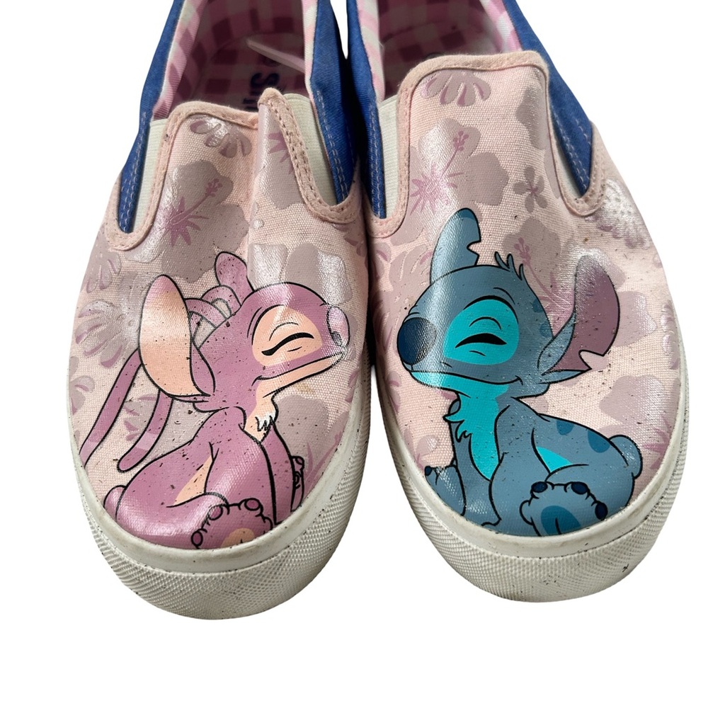 Disney Lilo and Stitch Slip-On Sneakers - Pink and Blue and